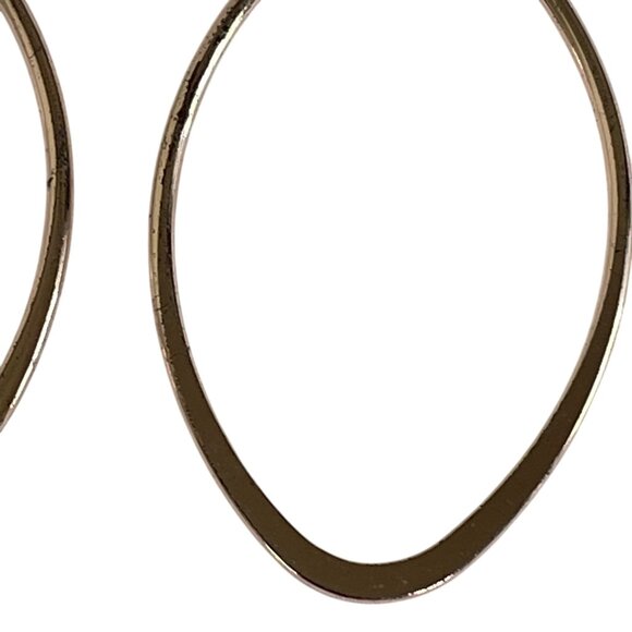 Gold-Tone Marquise Hoop Earrings For Women u - Picture 4 of 4